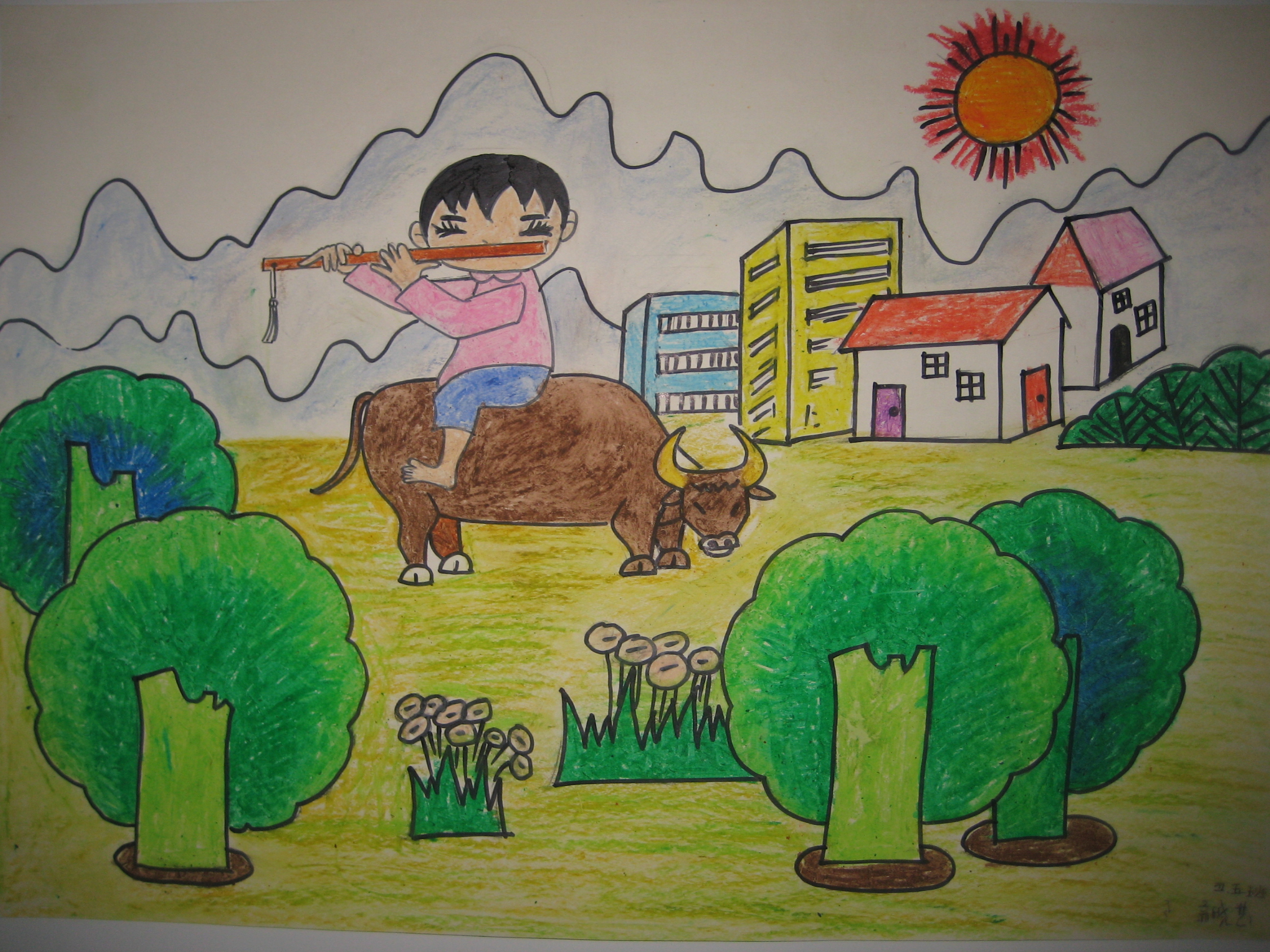 邢台市马路街小学举行美丽的家乡绘画比赛