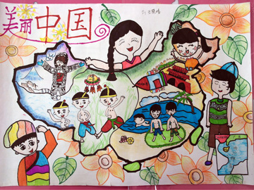 泉州师院附小举行"美丽中国"少儿手绘地图比赛图片